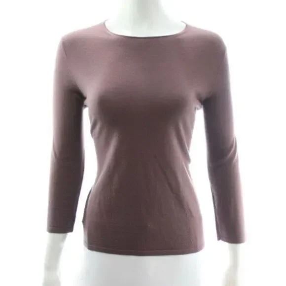 AGNONA PURPLE WOOL & CASHMERE BLEND SWEATER 10